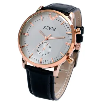 

KEVIN Modern Dress Women Quartz Ladies Watch White Dial Small Seconds Leather Band Strap Classy Round Analog Lovers Wristwatch