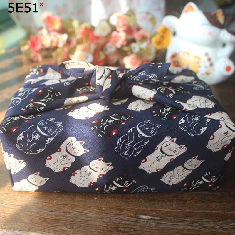 Japanese style furoshiki cotton 100% /handkerchief wrap the cloth cat printed /Many Uses