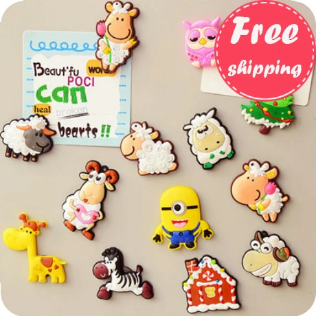 christmas gift animal cartoon cute fridge magnets for kid decorative
