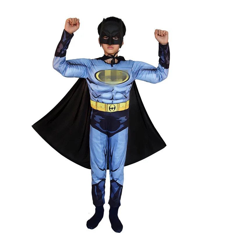 Baratos Superman Batman película clásico músculo disfraz infantil de Halloween para niños Liga de la justicia infantiles superhéroes vestido de fantasía