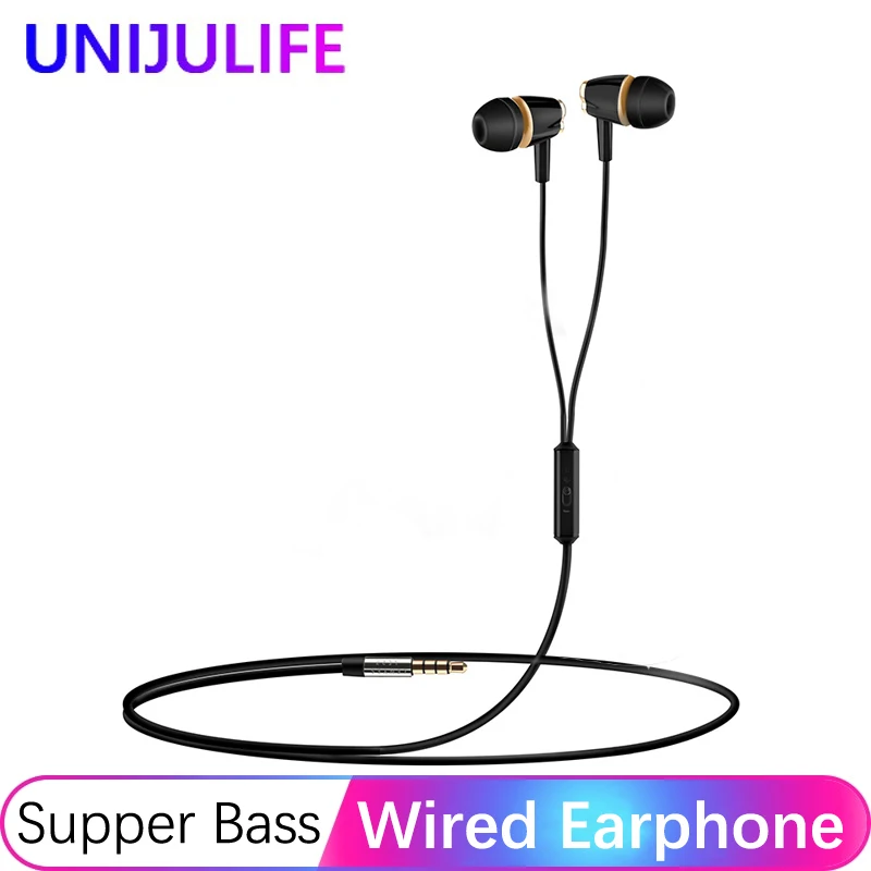 Earphones Noise Cancelling Earbuds in Ear Headphones Wired Free Sports Stereo Super Bass Earphones with Microphone For iphone