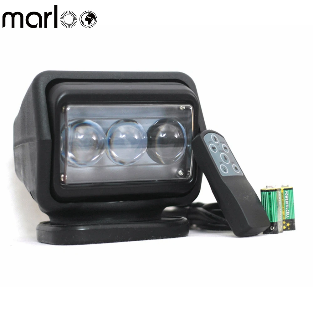Marloo 12v 24v 60w 360 LED Rotating Remote Control Work Light Spot for