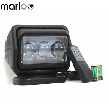 

Marloo 12v 24v 60w 360 LED Rotating Remote Control Work Light Spot for SUV Boat Home Security Farm Field Emergency Lighting Etc