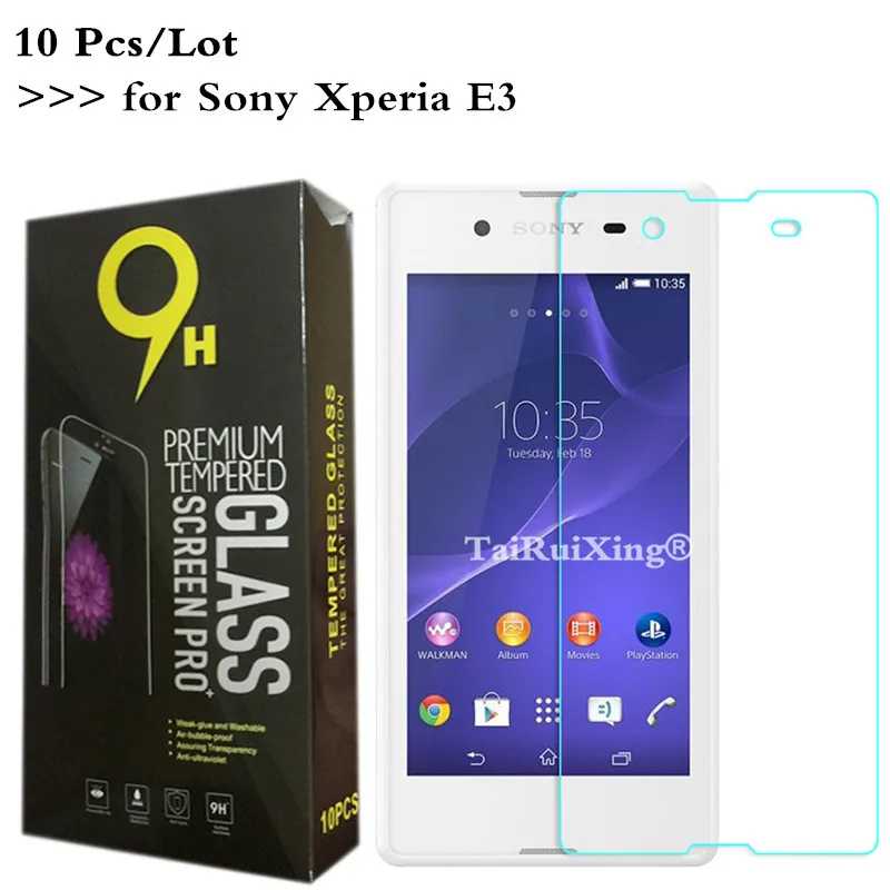 10 шт./лот закаленное Стекло для sony Xperia E3 двойной D2212 D2203 Экран протектор Закаленное