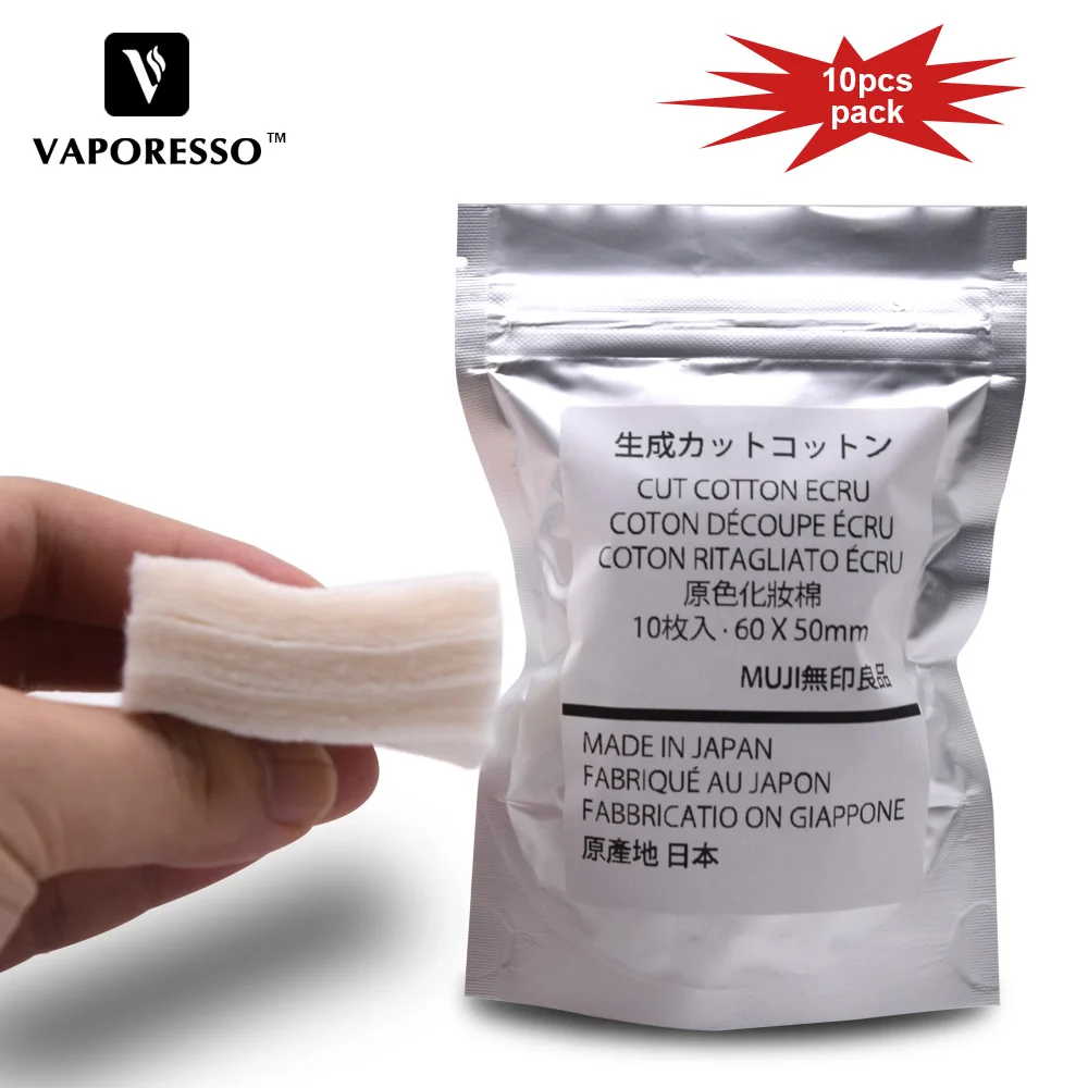 

100% Original Japanese Organic MUJI Cotton Electronic Cigarettes Vape Cotton Wool For RDA RBA DIY Atomizer Coil Huge Vapor Wick