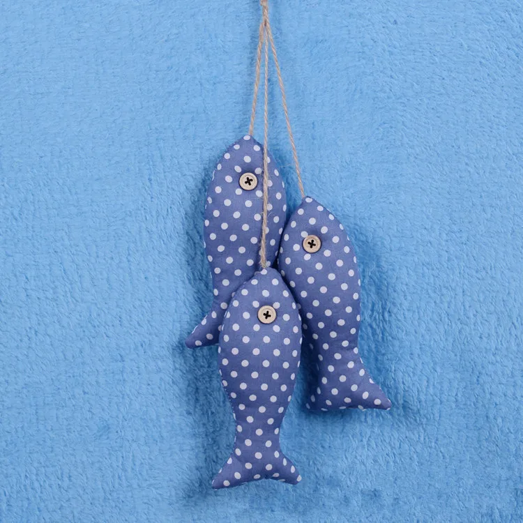 3 шт/лот Средиземноморский стиль льняная ткань декор в виде рыб пучок Морской Декор 3D наклейка для настенного подвесного украшения MP 010