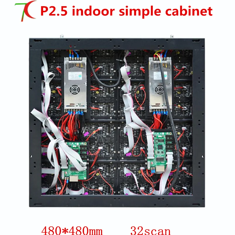 

Factory direct sales 640mm*640mm P2.5 HD simple equipment cabinet display for fixed installation,160000dots/m2