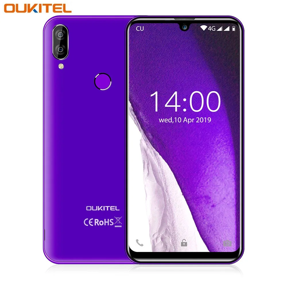 

OUKITEL C16 Pro 4G Smartphone 5.71 inch Waterdrop MT6761 Quad Core Android 9.0 3GB RAM 32GB ROM Cell Phone 2600mAh