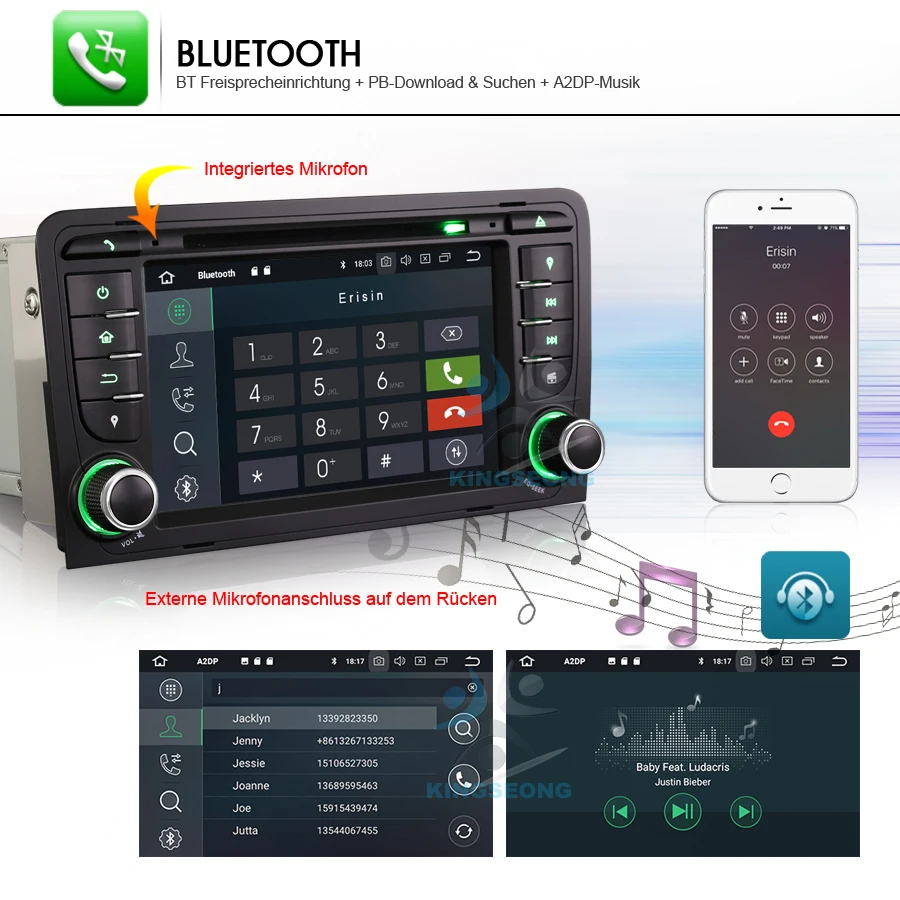 Perfect 7" Android 8.0 CD Autoradio Car Multimedia Player WiFi GPS Radio RDS BT DVD Sat Navi fOR AUDI A3 S3 RS3 RNSE-PU DAB+ 3G OBD DTV 21 Perfect 7" Android 8.0 CD Autoradio Car Multimedia Player WiFi GPS Radio RDS BT DVD Sat Navi fOR AUDI A3 S3 RS3 RNSE-PU DAB+ 3G OBD DTV 21