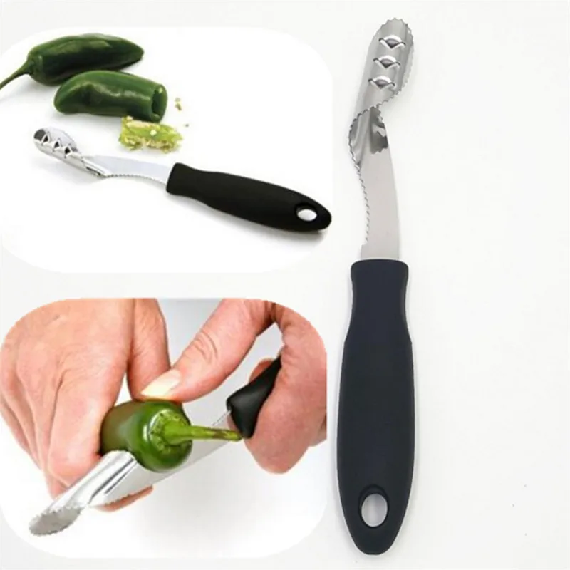 

1PC Best of Barbecue Stainless Chili tomato Pepper Corer Jalapeno Corer Pepper Corer Kitchen Cooking Tools PC896201