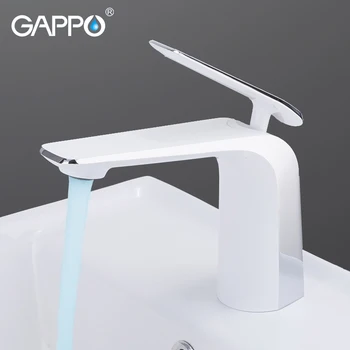 GAPPO Basin faucets basin mixer taps bathroom faucet deck mounted water sink mixer faucet bathroom waterfall faucet double handles 3pcs waterfall chrome polished basin faucets deck mounted