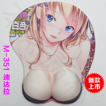 

Sexy Japan Cartoon Anime Mouse Pad Big Soft Breast 3D Gaming Mouse Pad Wrist Rest H2.8cm/1.1" Free shipping