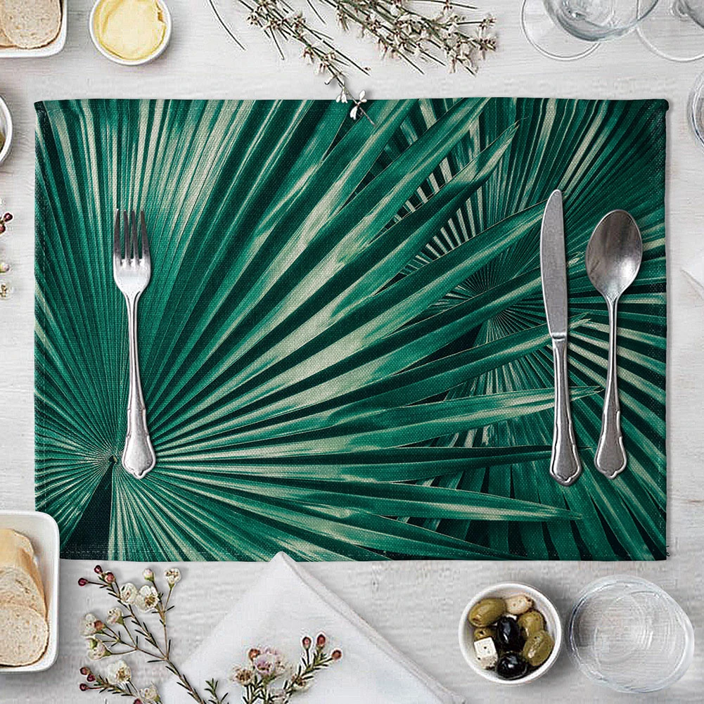 42x32cm Placemat Place Mats For Dining Table Kitchen Dinning Table Mat Decoration Linen Western Pad