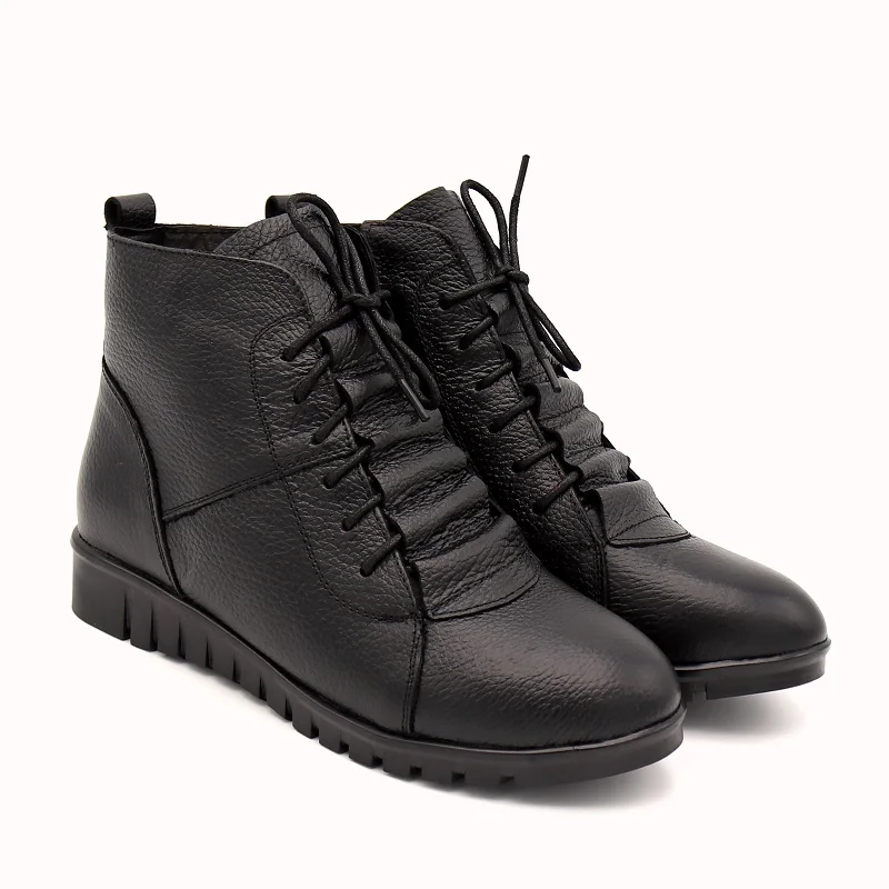 Velvet Las Velvet La Mujeres 35 Zapatos Plus Encaje brown Nieve Botas Para Cuero Genuino 43 Black Mujer Tamaño De Invierno Moda Bimuduiyu qAtfw1w
