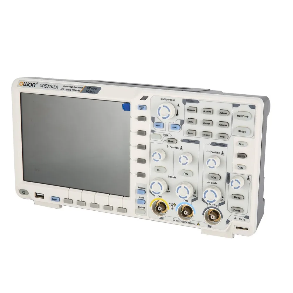 OWON XDS3102A двухканальный Глубокая память ЖК дисплей цифровой осциллограф Scopemeter Scope