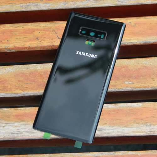 Samsung оригинальная задняя крышка на батарейке, стеклянная крышка для samsung Galaxy Note9 Note 9 SM-N9600 N960F, задняя крышка для телефона - Цвет: Black