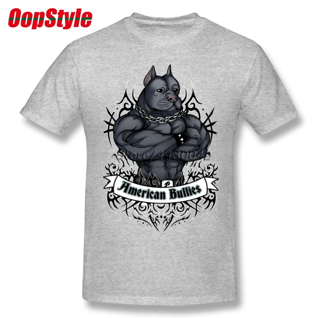 American Bullies Bully Dog T shirt For Men Plus Size Cotton Team Tee