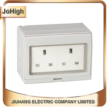 

Free Shipping High Quality Surface Mounted Waterproof Wall Switch 2 Way Socket British Type Socket Widely Used Swicth