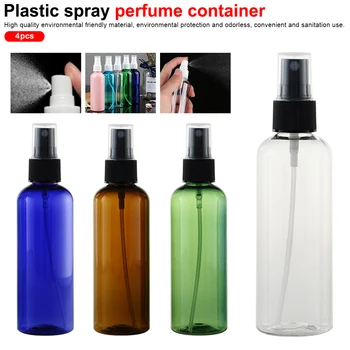 

4pcs/set 100ml Empty Spray Bottle Plastic Sprayer Bottles Perfume Container Refillable Cosmetic Atomizer For Tarvel Camping