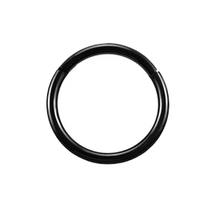 BOG-G23 титановое шарнирное сегментное кольцо для носа 16 г и 14 г ниппель кликер ушной хрящ трагус Спираль пирсинг для губ унисекс модные ювелирные изделия - Окраска металла: Black