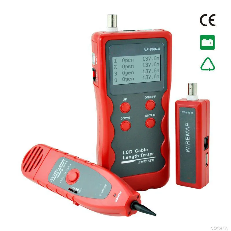 

Free shipping !! NOYAFA NF-868 Network wire tracker with Check cables errors for RJ45,RJ11,BNC, USB Cable (open, short, cross)