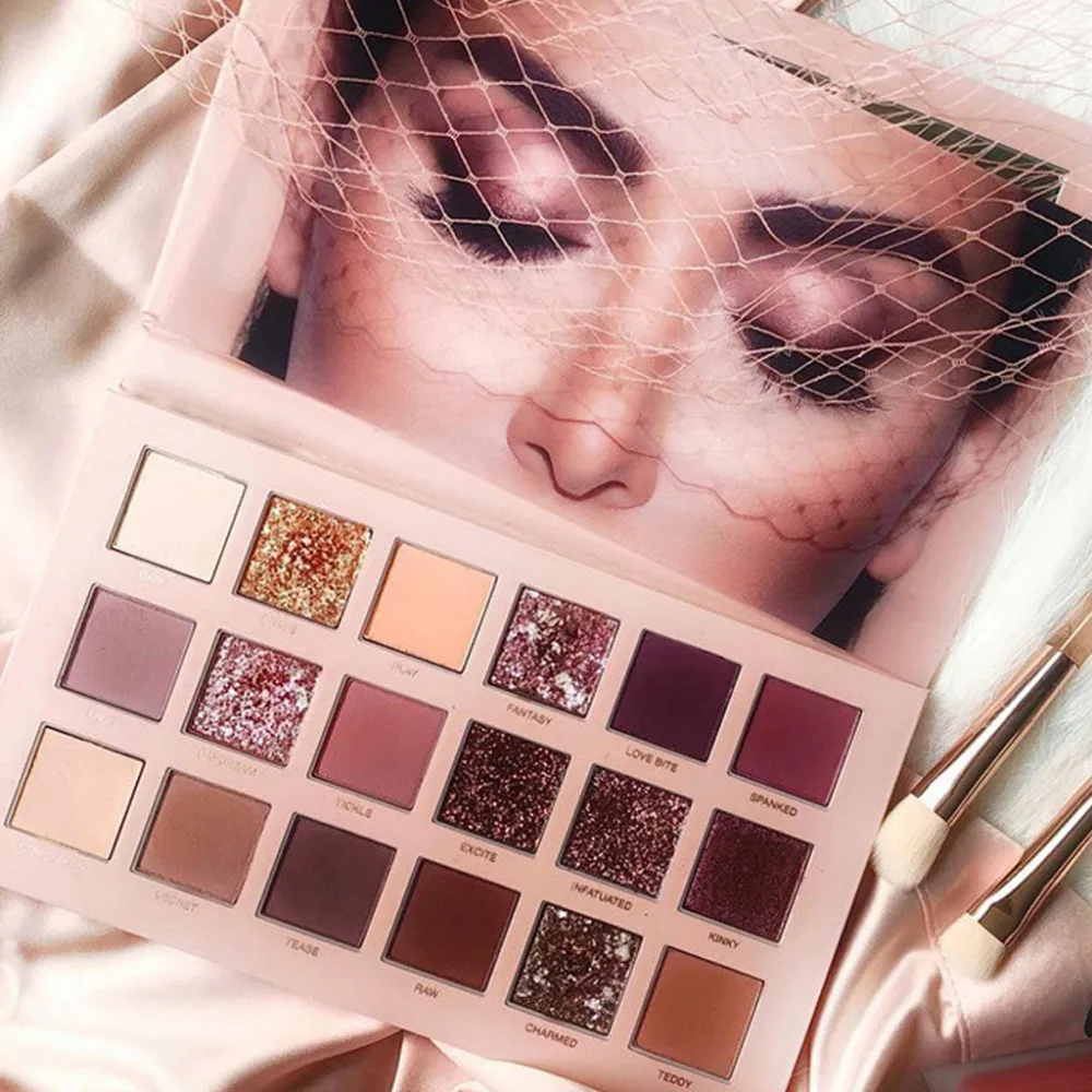 

nu-de 18 Colors Eye Makeup Matte Glitter EyeShadow Diamond Shimmer Eye Primer Luminous Eye Shadow Pigment Eye Shadow Palette