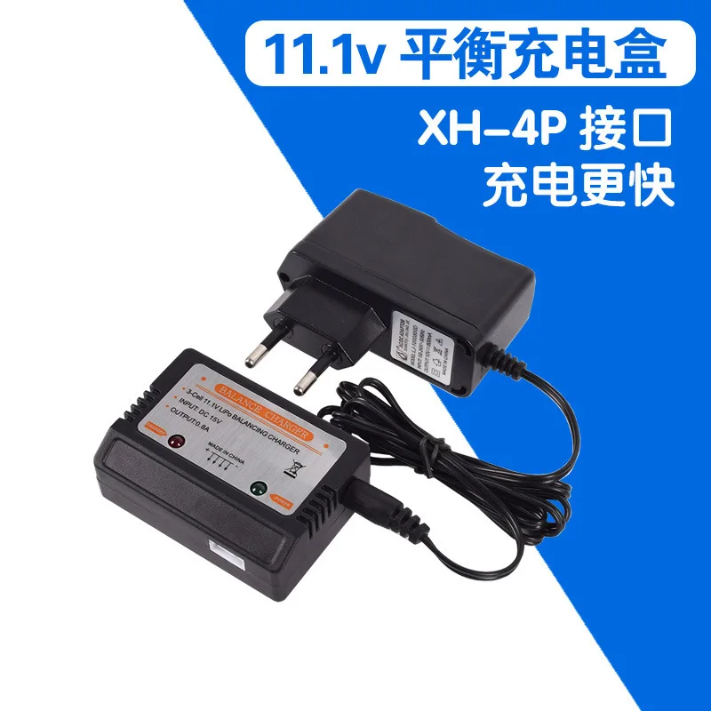 

11.1v Balance Charger 800mA XH-4P 3S Lipo battery RC Toys Plug Input AC 110-240V For 11.1v Batt