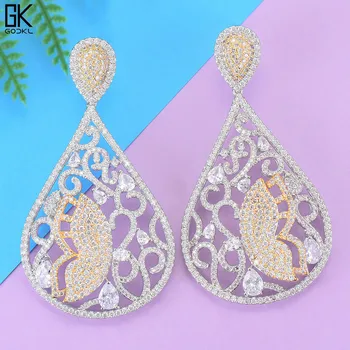 

GODKI Luxury Butterfly African Long Dangle Earrings For Women Wedding Cubic Zircon Crystal CZ Dubai Indian Bridal Earrings Hot