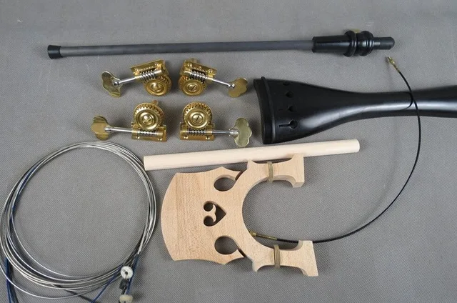 

Diy Double bass parts bridge,tailpiece,unite style pegs,endpin,strings