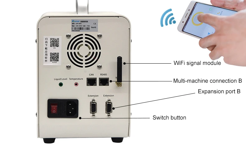 Kamoer UIP Перистальтический лабораторный насос с двигателем Steppetr, Wifi контроль, высокая скорость потока, ножной переключатель поддержки, сенсорный экран