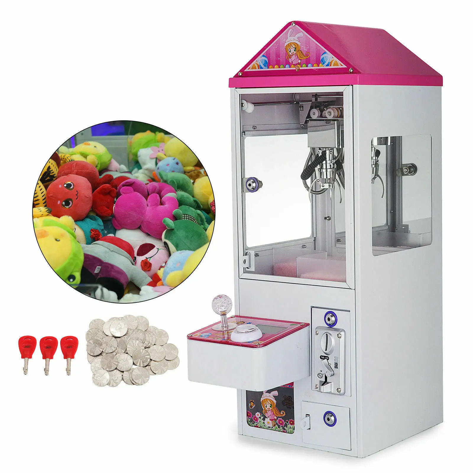 

Mini Claw Crane Machine Candy Toy Grabber Catcher Carnival Charge Play Mall 110V