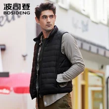 BOSIDENG осенний мужской пуховик, куртка, пальто, однотонный жилет без рукавов, мужской тонкий жилет, тонкий, водонепроницаемый B90131001