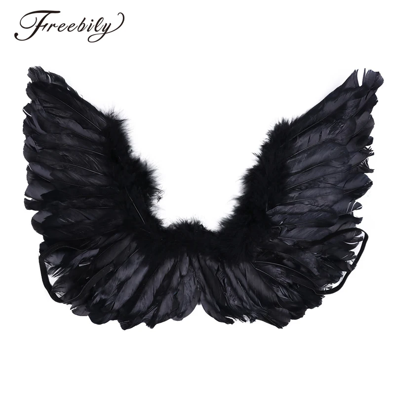 

Women Children Angel Feather Wings Costume Props Stage Show Wedding Party Supplies Halloween Costume Holiday Fancy Dress Up