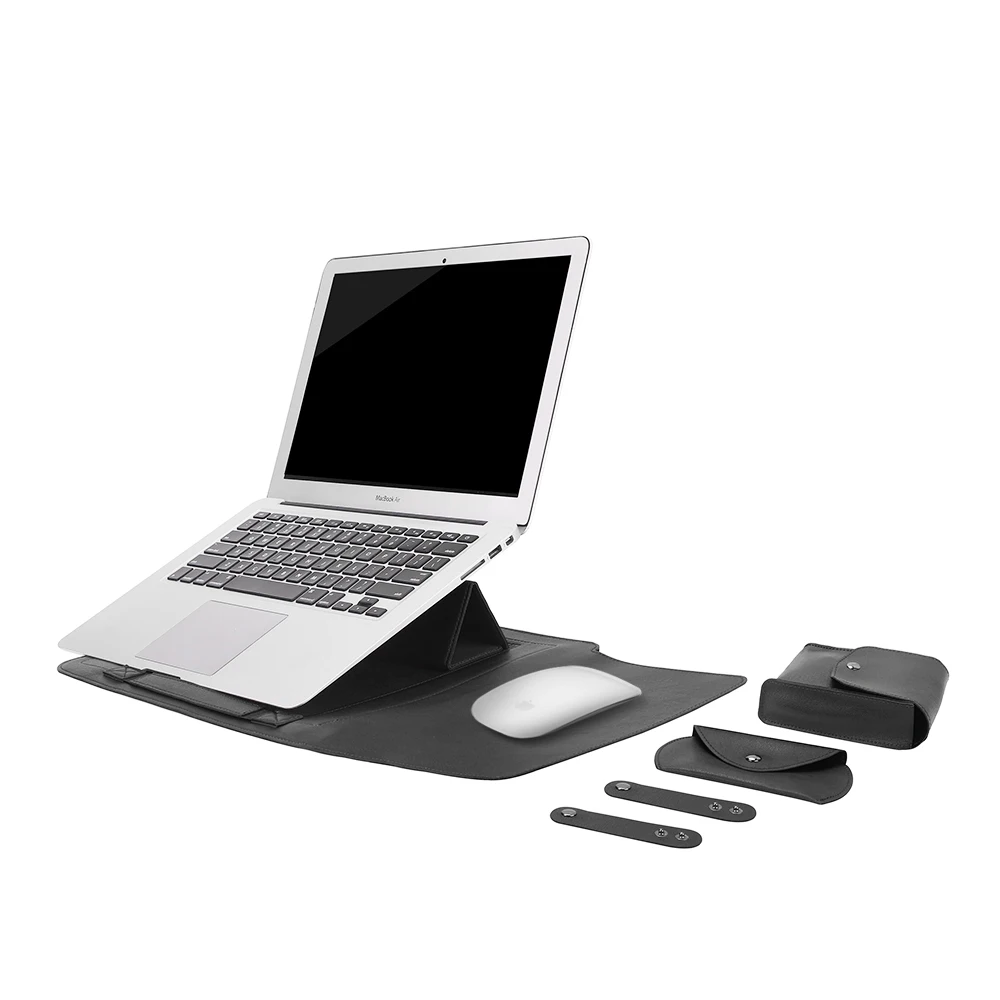Чехол из искусственной кожи для ноутбука Macbook Air 13, чехол для ноутбука с держателем 11 12 13 15 дюймов, сумка для ноутбука macbook pro 13 15