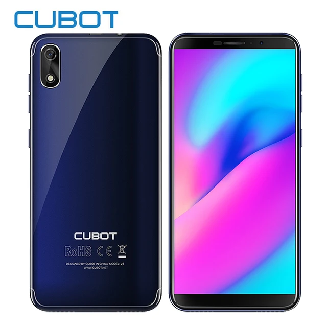 Cheap Cubot J3 PRO 5.5 Inch 4G Android Mobile Phone 13MP+2MP Dual Rear Camera MT6739 Fingerprint Quad Core 1GB RAM 16GB ROM Smartphone