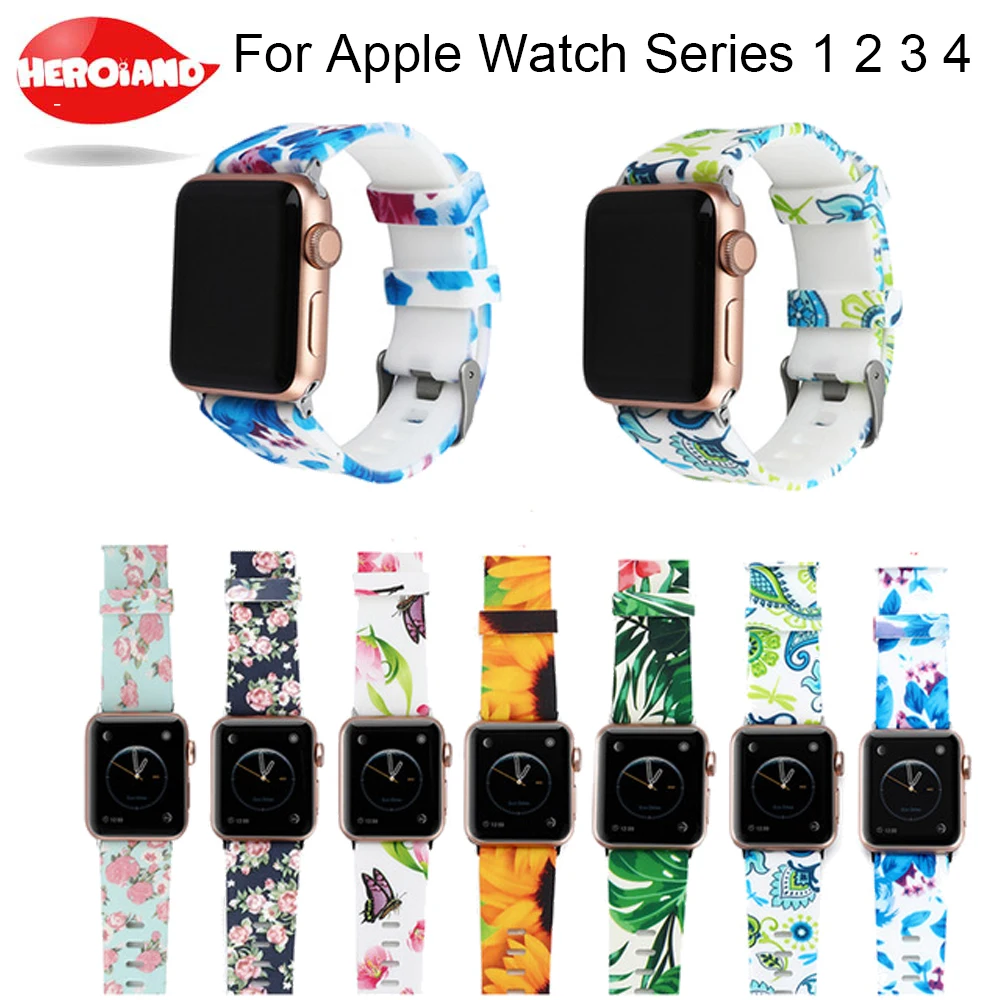 Sport Silicone Band Strap For Apple Watch 4 40mm 44mm Bracelet Wrist