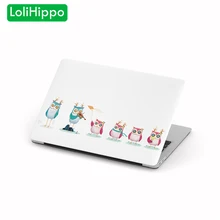 LoliHippo Animal Owl Series Laptop Computer Protective Case for Apple Macbook Air Pro 11 13 15 Inch Retina Notebook Hard Cover