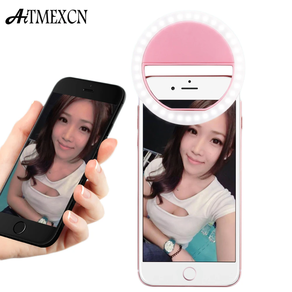 

Selfie Ring Light Portable Clip Flash LED Camera Phone Photography Enhancing Photography for Smartphone iPhone 6 7 plus Samsung