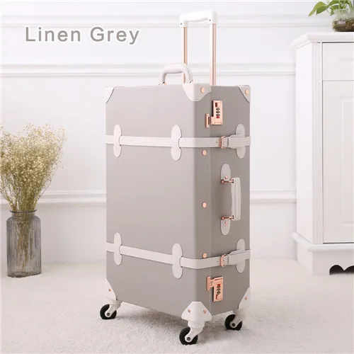 Buy 20"22"24"26" Drawbars&PU Leather Retro Luggage