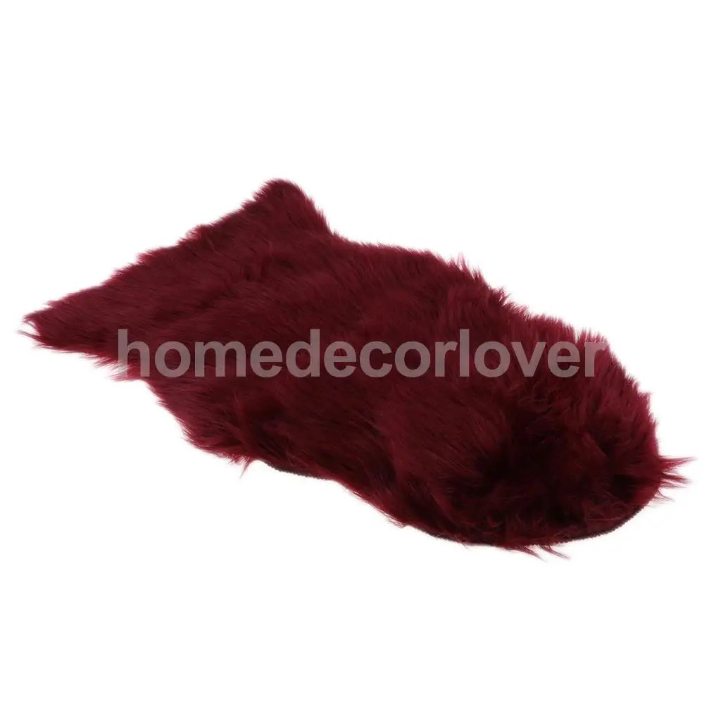 40x60cm Sheepskin Fluffy Skin Faux Fur Fake Rug Mat Rugs For Living Room Bedroom Sofa Floor 