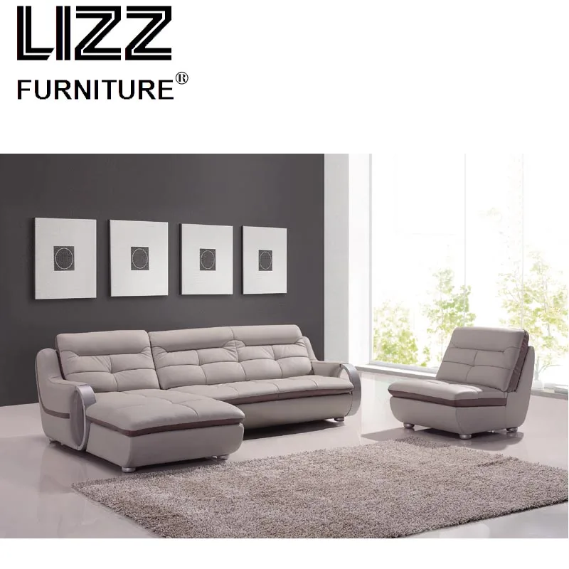 

Miami Furniture modern design Armchair sofa set Modular office leather furniture wooden sectional L shape sofa