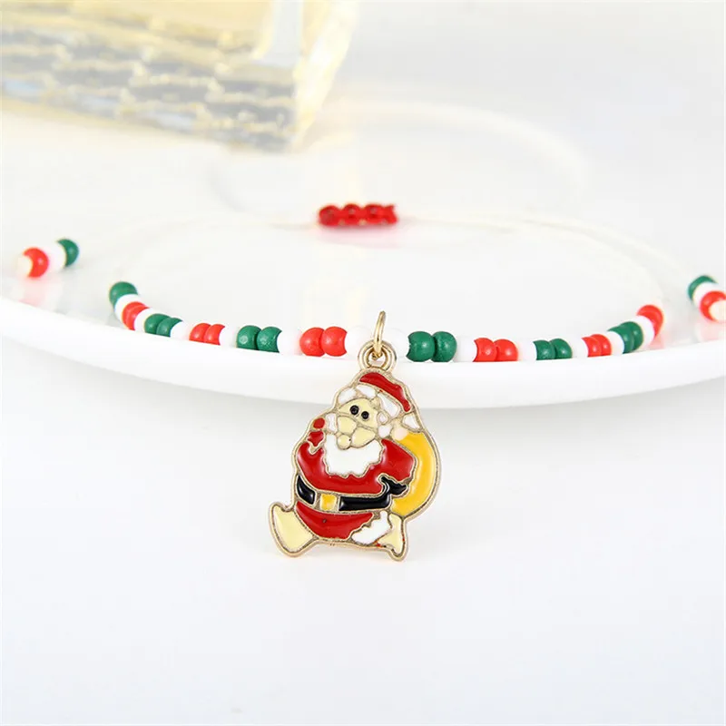 Рождественский подарок очаровательный браслет ювелирные изделия Санта Клаус рождественские браслеты с деревом для женщин рождественские украшения