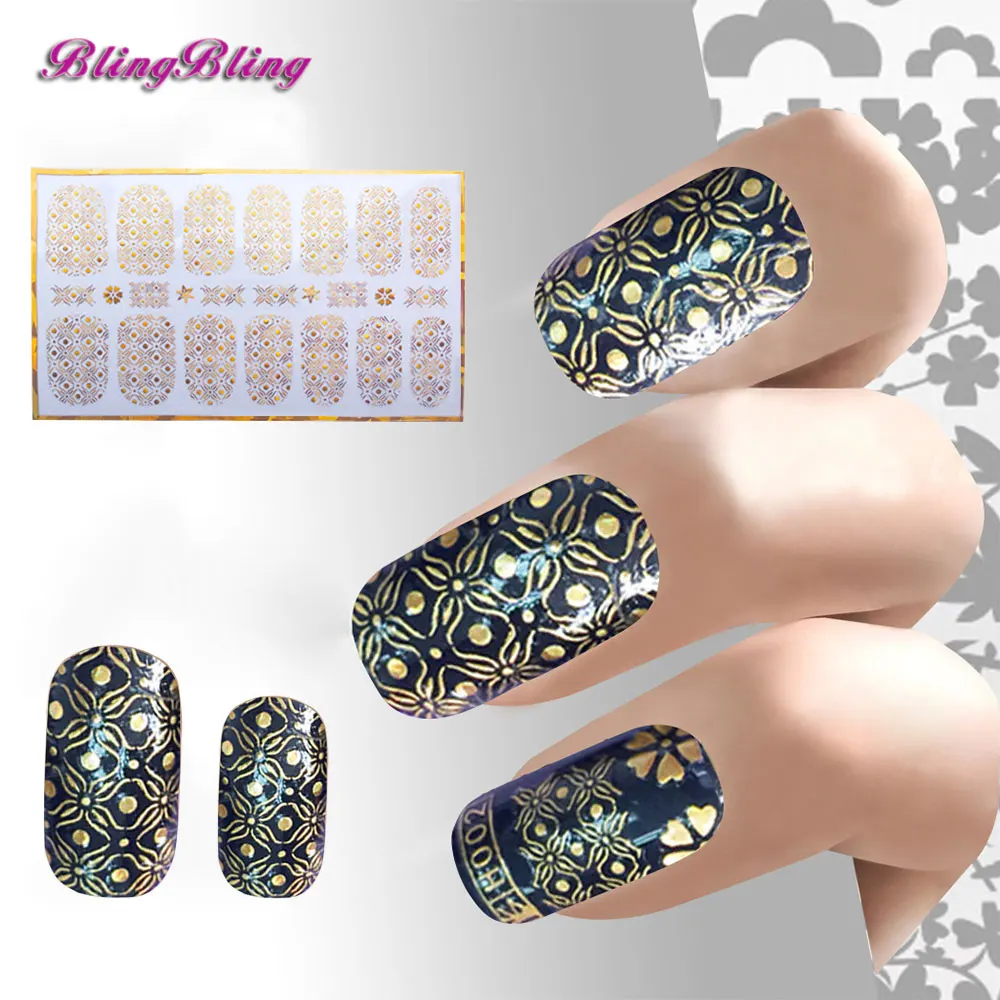 Aliexpress.com : Buy Blingbling New 3D Nail Sticker Gold Decals Beauty