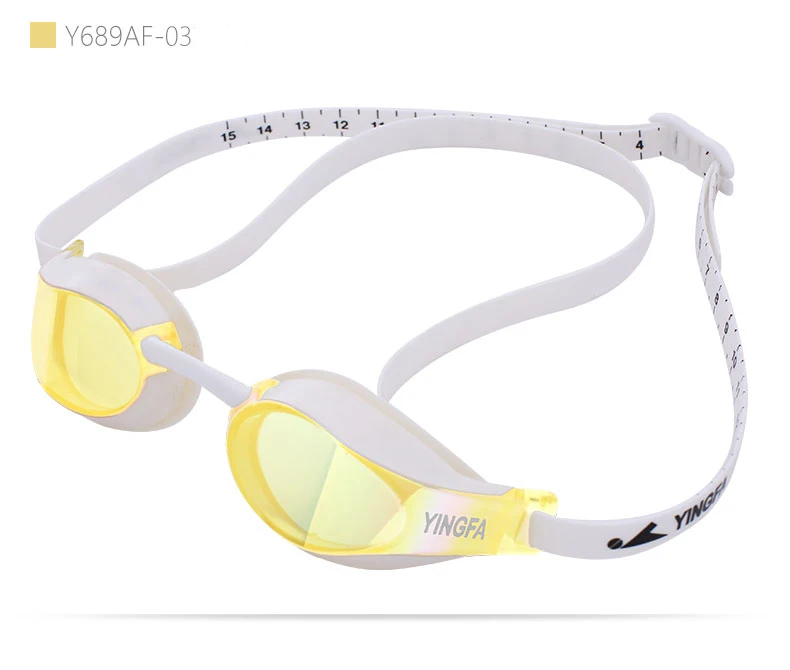 Yingfa Новые Профессиональные противотуманные УФ-защитные регулируемые плавательные очки для мужчин и женщин Водонепроницаемые силиконовые очки для взрослых очки - Цвет: Y689AF(V)-03
