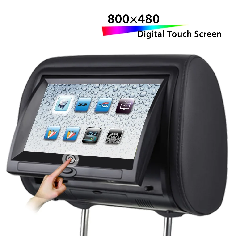 Car Headrest DVD Player with HD Digital Touch Screen 9 inch Headrest