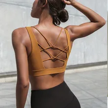 Новинка! Женский сексуальный бюстгальтер с v-образным вырезом, бюстгальтер для йоги, спортивный женский бюстгальтер, ударопрочный, для фитнеса, йоги, пуш-ап