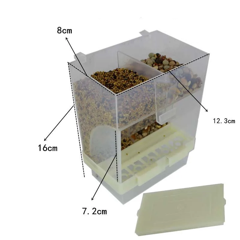 Кормушка для птиц, подвешиваемый попугай, автоматическая подача всплеск, голубь, автоматическая кормушка акриловый контейнер для еды, товары для птиц - Цвет: Hanging big
