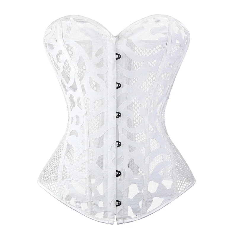 Lace Corset Sexy Bustier Mesh Corselet Summer Underwear Clothing Black White Lingerie G-string Slimming Party Outfits S-2XL 3 Lace Corset Sexy Bustier Mesh Corselet Summer Underwear Clothing Black White Lingerie G-string Slimming Party Outfits S-2XL 3