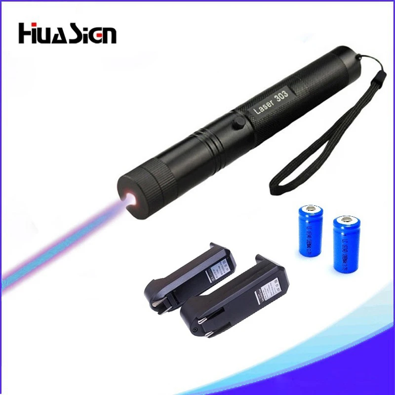 

High Quality Blue Laser 303 Lazer Pointer Presenter With Safe Key+2*16340 Battery+16340 Charger