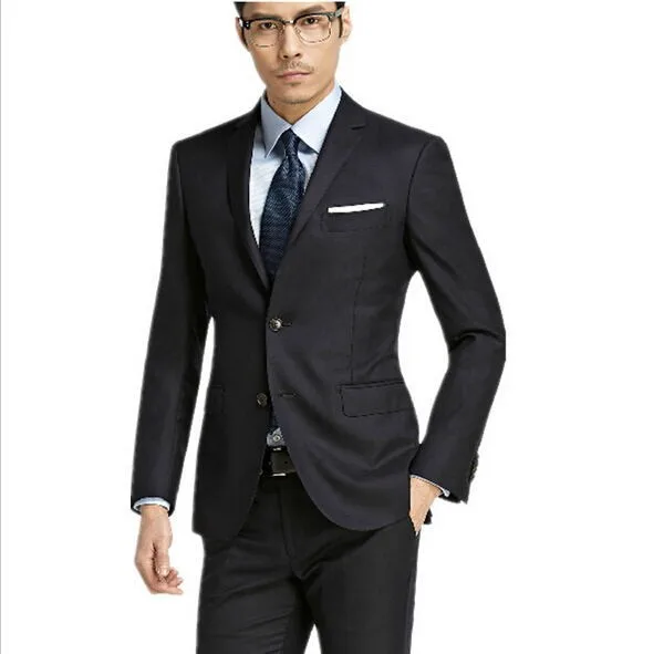 

Custom Made Groom suit Formal suit Wedding Notch lapel two buttons business suits ( jacket+Pants+tie)